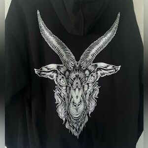 Born Dead tattoo clothing goat hoodie black size men’s large